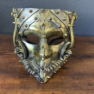 Industrial Gold and Silver Face Mask